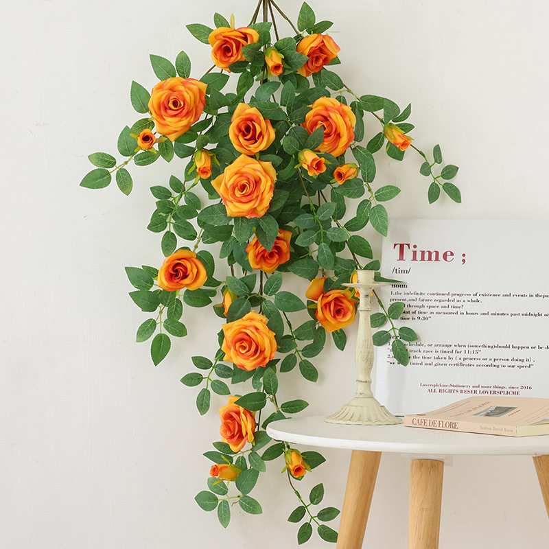 仿真玫瑰花壁挂花藤吊兰花吊篮花阳台家居墙体装饰网红造景假花,鲜花速递/花卉仿真/绿植园艺,仿真花,淘宝优惠券,粉丝福利购,淘宝优惠卷