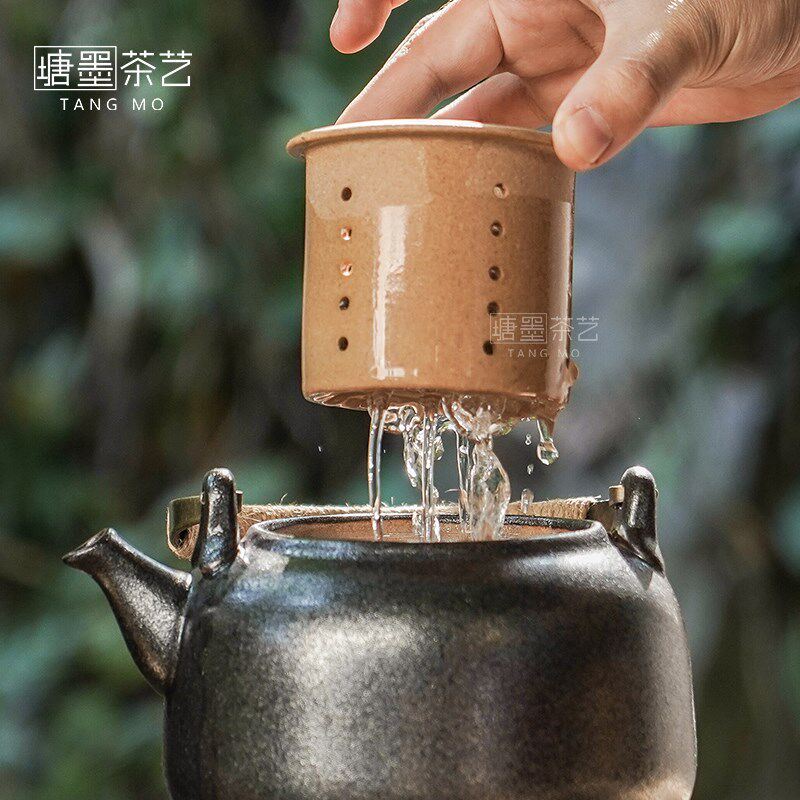 复古陶瓷烧壶电陶炉黑陶壶煮茶壶提梁养生壶号单个壶