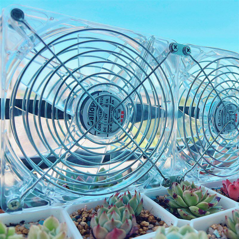 风量静音多层多肉植物度夏散热风扇通风串联排风扇