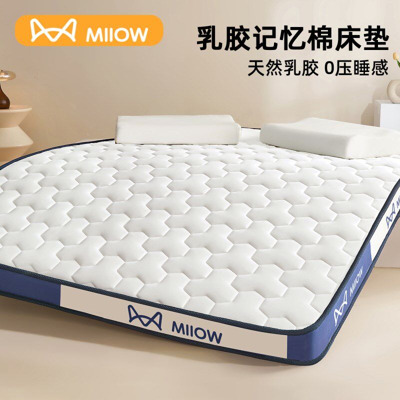 乳胶记忆棉床垫遮盖物软垫家用宿舍生单人海绵褥垫子