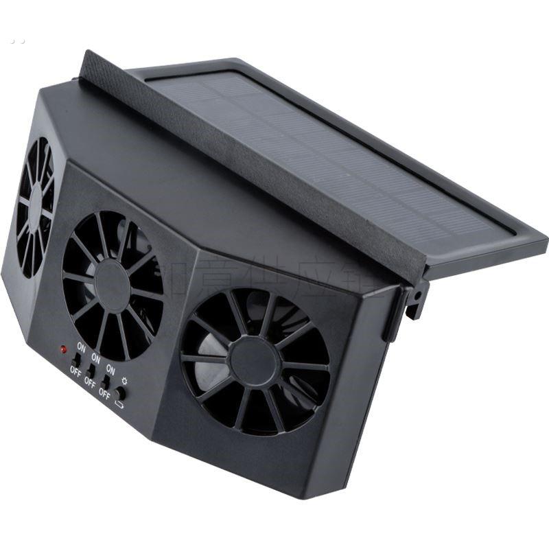 太阳能换气扇汽车用车窗排气扇车载风扇通风散热器车内降温排风扇