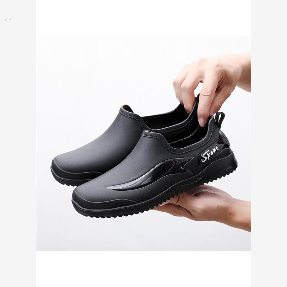 短雨鞋男款低帮时尚短筒雨靴男士平底水鞋防滑耐磨加绒防水胶鞋套