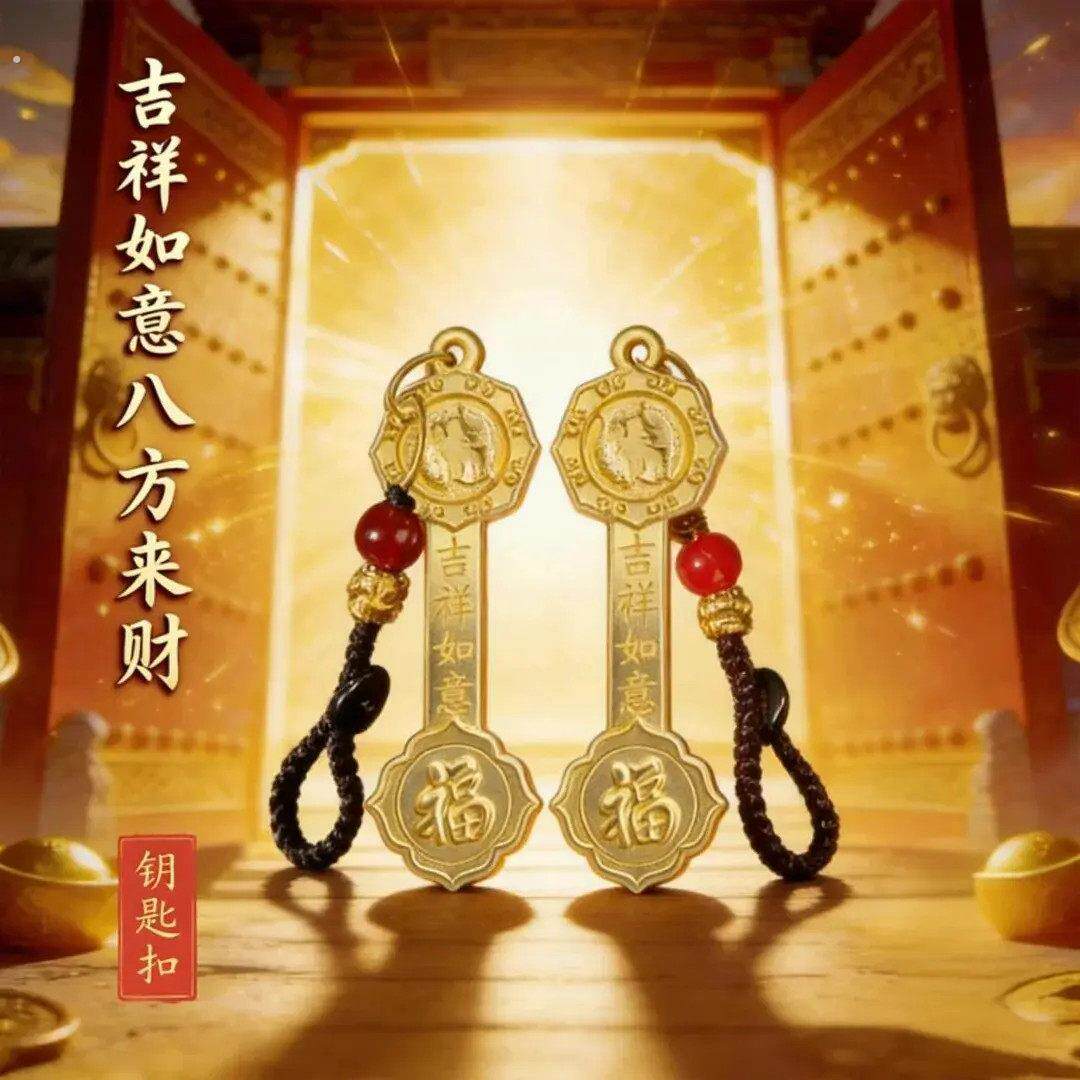 普陀山手作2026年吉祥如意汽车钥匙扣男女通用汽车钥匙挂件用品