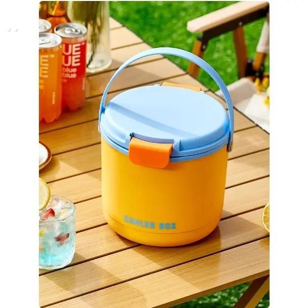 手提冰桶户外露营保温箱装冰块桶啤酒饮料雪糕存放摆摊储冰储存盒