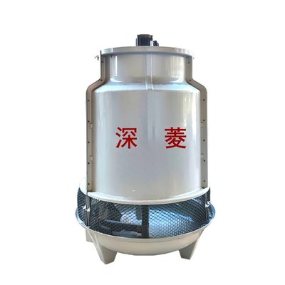 圆形玻璃钢冷却塔10t20t30t40吨50tK小型逆流式工业高温冷却水塔