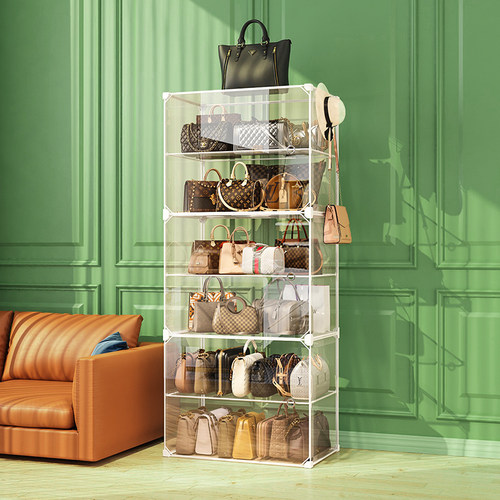 包包收纳柜家用收纳神q器放包包透明展示装小包包的收纳盒置物架