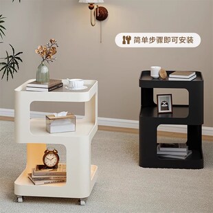 收纳置物架子边几 小桌子床头柜小型家用卧s室创意小推车极简时尚