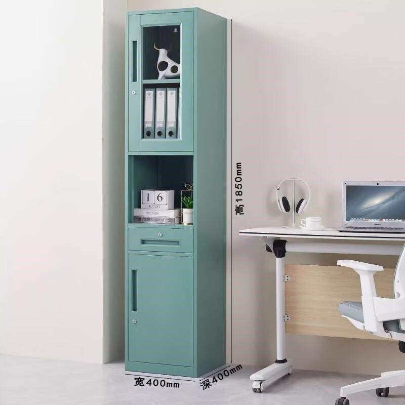 铁皮文件柜办公室文件柜资料柜带锁矮柜厚1.2mm青色单门一斗书柜,五金/工具,消防栓/灭火栓/消防阀门,淘宝优惠券,粉丝福利购,淘宝优惠卷