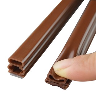 防盗门密封条硅胶隔音条A保险门防撞条防风防尘背胶自粘条 迪福德