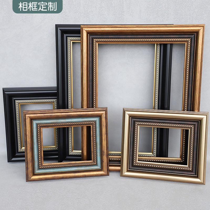 复古欧式丙烯油画框外框数字油画装裱任意尺寸装饰镜框像框架挂墙图片