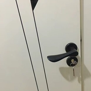 黑色室内卧室房门锁家用房间实木门把手锁具通用型分体磁吸静音锁