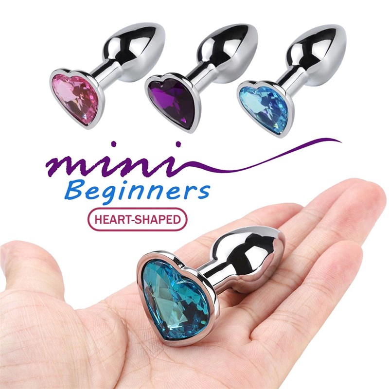 pcs, Gemstone base mini metal analJ plug, beginner butt