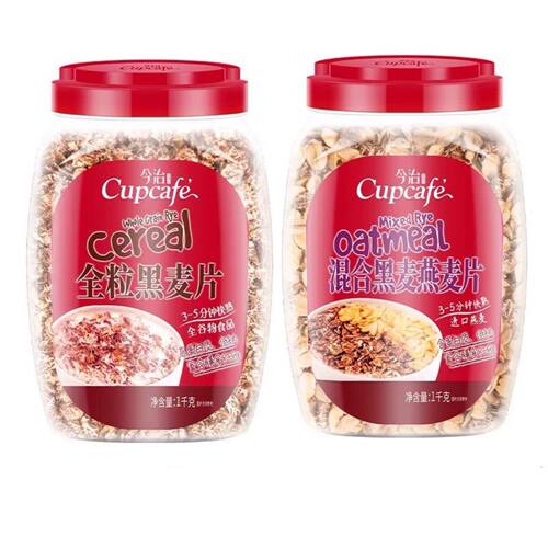 今治混合黑麦燕麦片1000g罐装即食冲泡免煮营养早餐代餐麦片