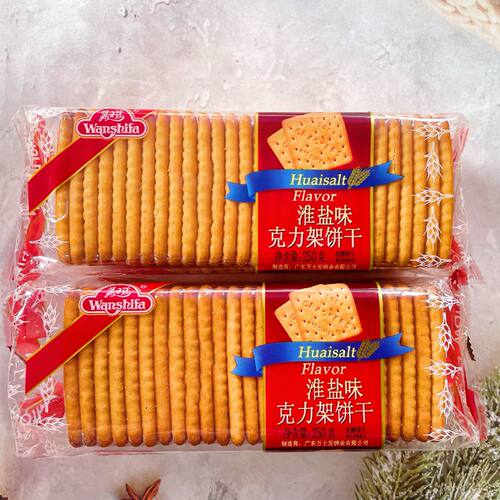 万士发淮盐克力架咸味发酵饼干250g办公室休闲零食 4包包邮