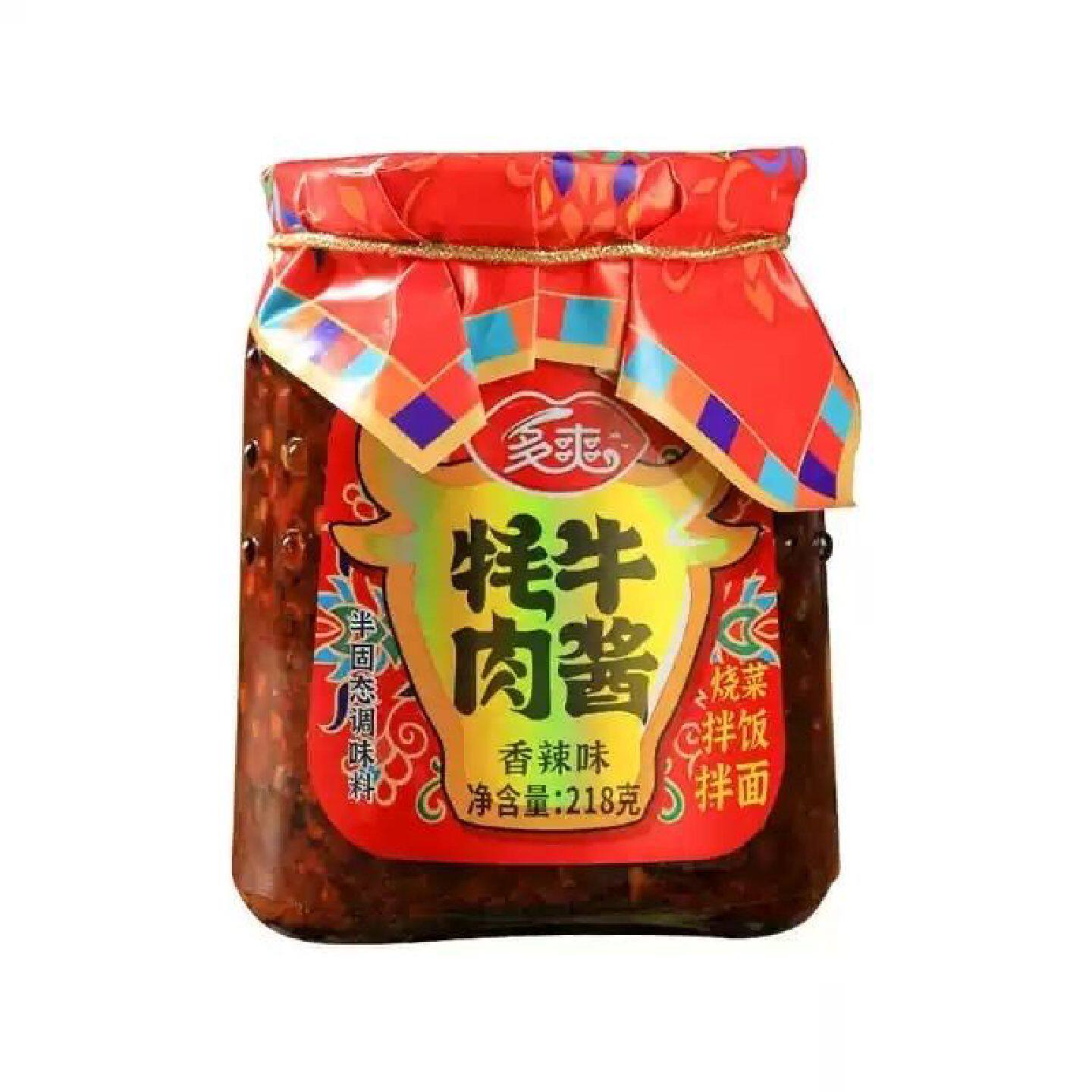 多爽四川风味牦牛肉酱香辣味218g牦牛肉鲜香,辣酱,拌菜下饭搭子