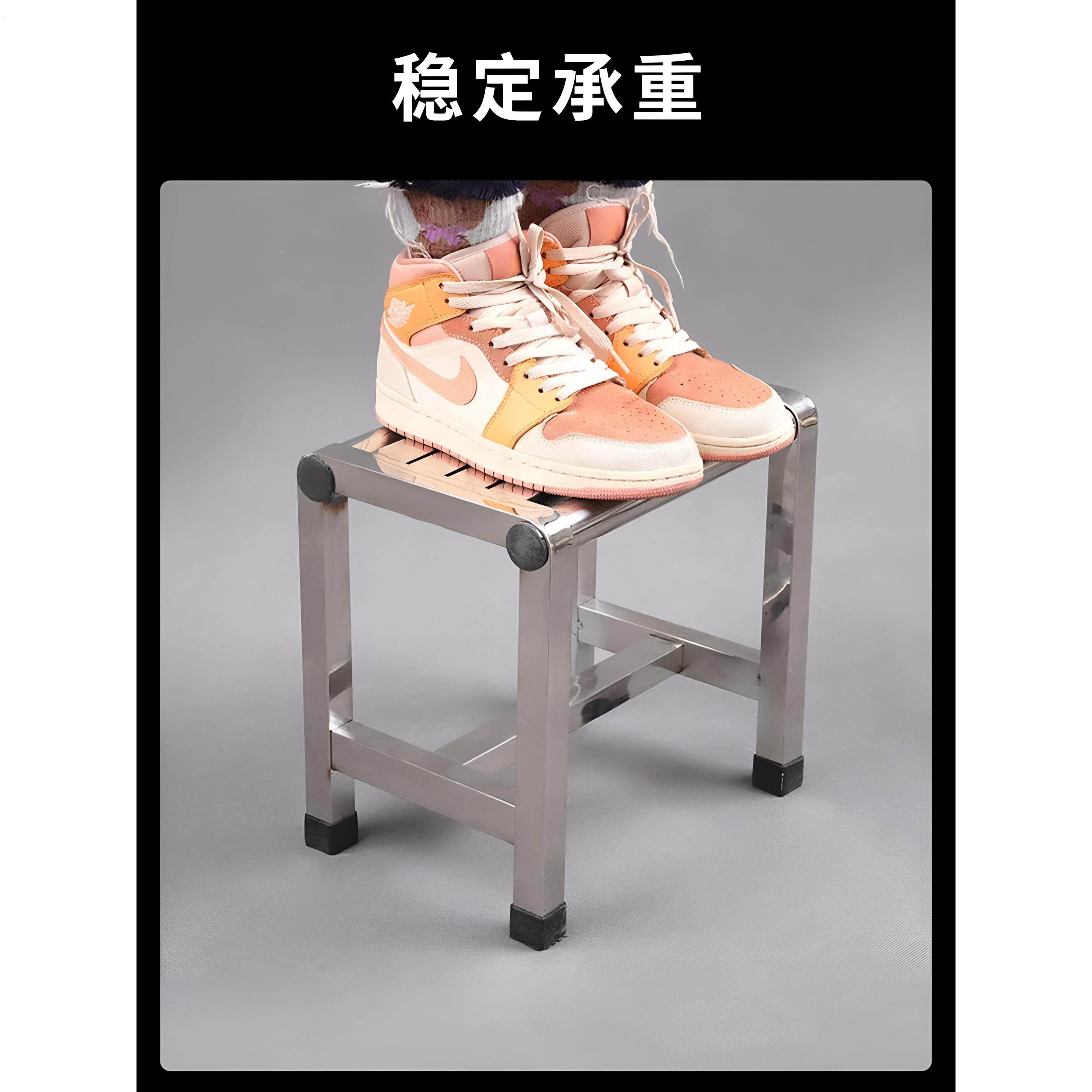 不锈钢小凳子家用结实梯凳矮凳折叠梯客厅小坐凳浴室方凳椅子板凳