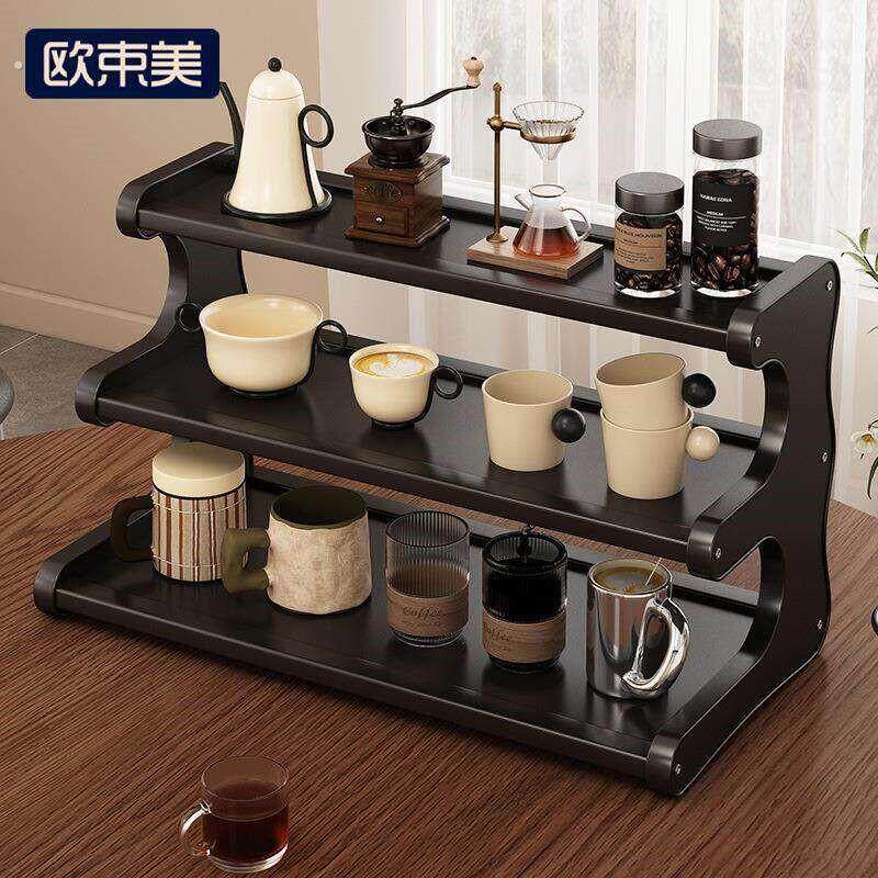新型多层置物架桌面杯架台收纳桌上小型水杯茶具架杯子茶杯台面