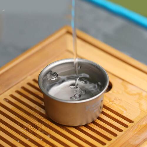 钛工匠户外纯钛杯功夫茶杯泡茶杯子钛酒杯露营家居便携泡茶随手杯
