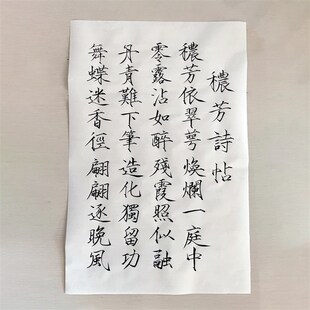 可订内容纯手写生书法瘦金体毛笔字代笔秾芳诗帖挂画宣纸作品