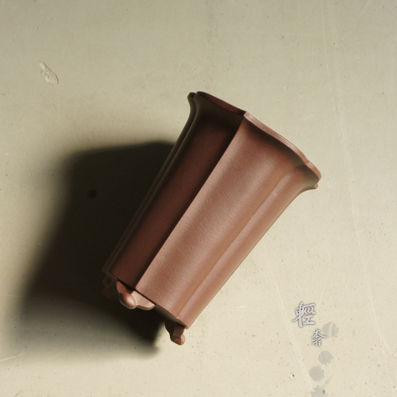 慕古三角菱花盆 紫砂盆 兰花盆 绿云盆 翠盖荷盆 春兰宋梅盆