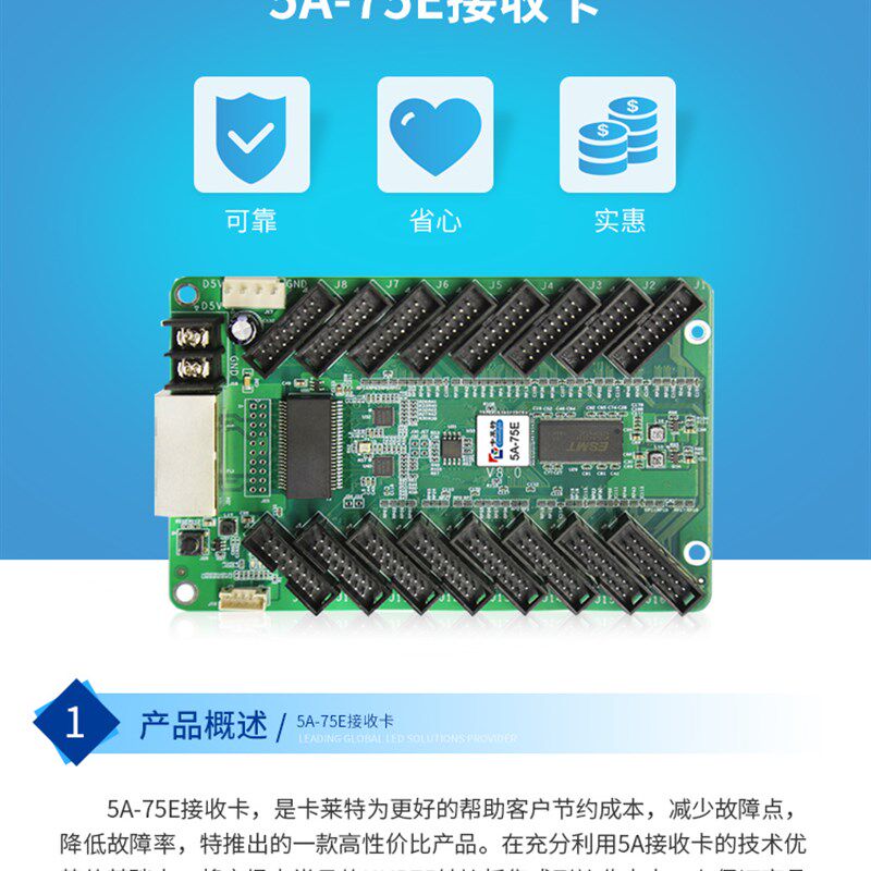 卡莱特(口) 全彩显示屏接收控卡个接口