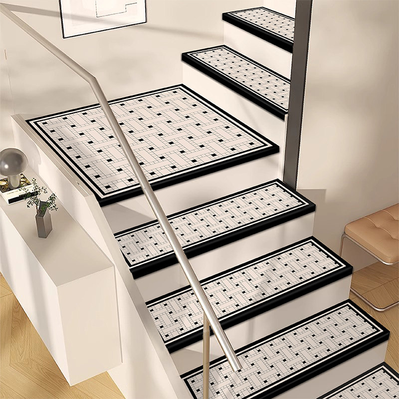 格子楼梯踏步垫硅藻泥免胶自粘复式台阶地垫室内宿舍滑阁楼地毯,居家布艺,楼梯垫,淘宝优惠券,粉丝福利购,淘宝优惠卷