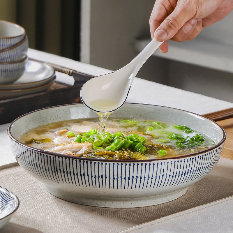 日式煮鱼酸菜鱼盆碗网红号汤盆菜盆饭店餐厅毛血旺碗