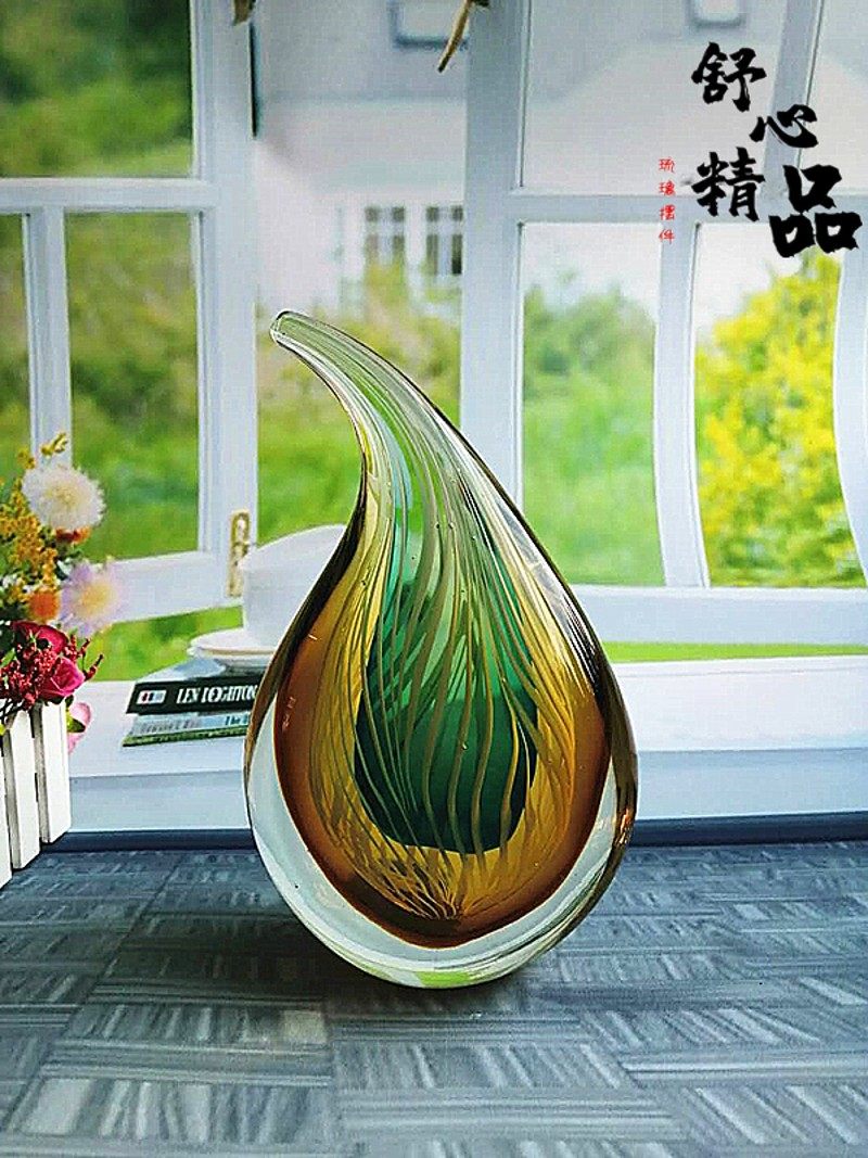 品滴博琉璃简约酒吧柜台工艺品象玻璃摆设