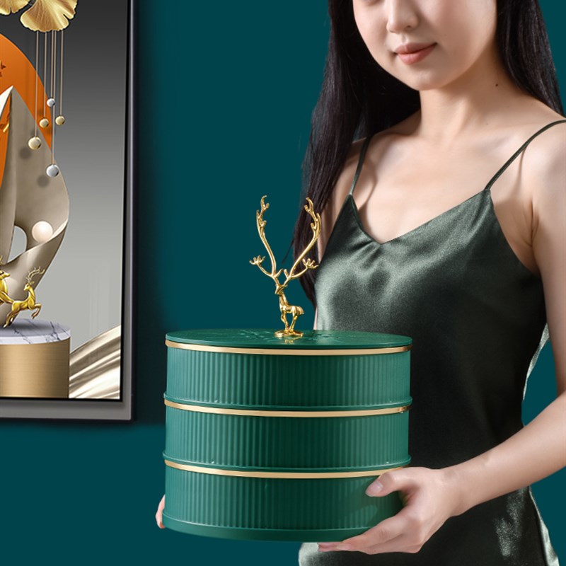 德国岛奇客厅茶几糖果盘结婚轻奢零食盒干果收纳盒现代简约干果盘