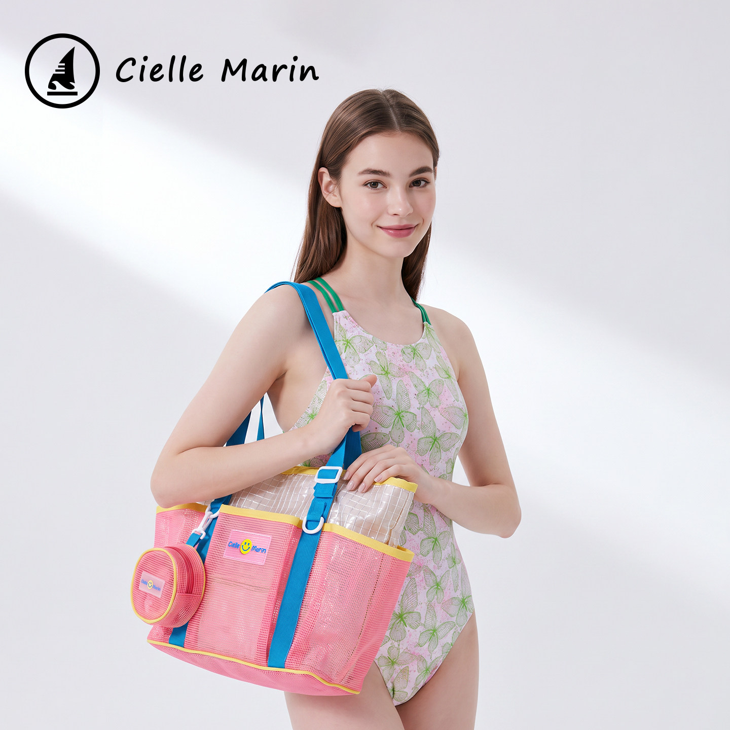 CielleMarin喜马林多口袋大容量游泳专用收纳网包干湿分离游泳包