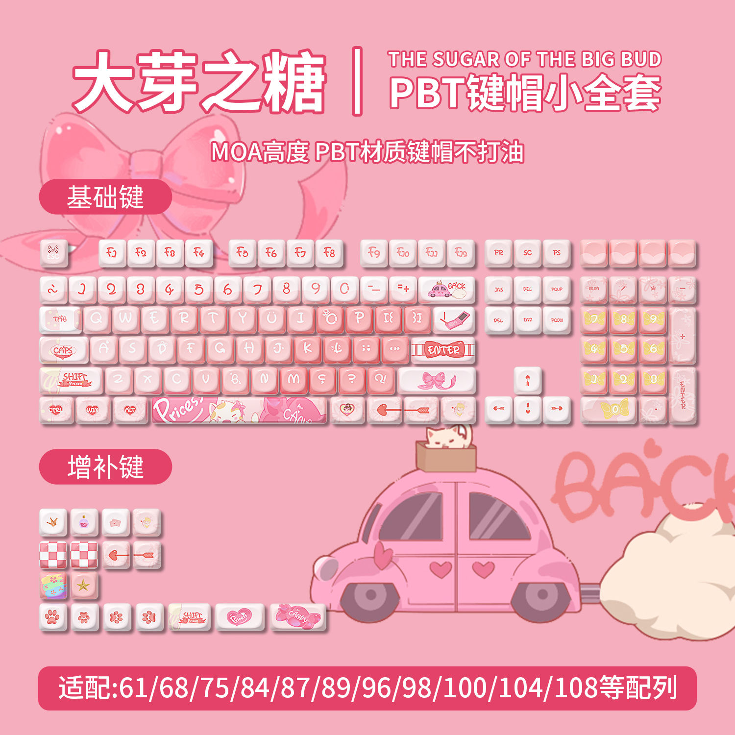 狼蛛侧刻主题键帽PBT热升华键帽小全套个性原创可爱