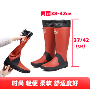 日系野鸟协会雨鞋男高筒轻便柔软水靴全橡胶雨靴长筒时尚下水鞋潮