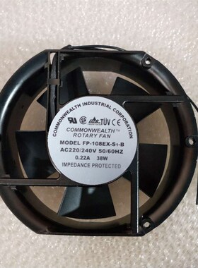 FP-108EX-S1-B/S轴流风机220V 0.22A 38W 机柜散热风扇17CM 17251