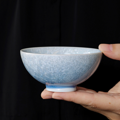 陶瓷窑变结晶釉功夫茶杯个人专用中式高端主人杯品茗茶盏定制单杯