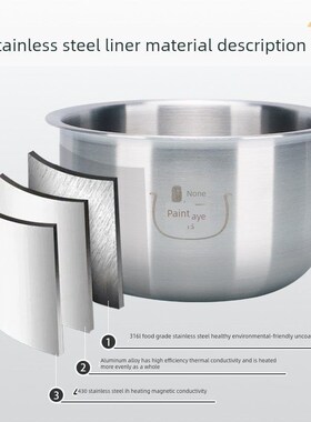 适用于熊电饭煲不锈钢内锅2L升电饭煲内锅配件无涂层Dfb-P20A1