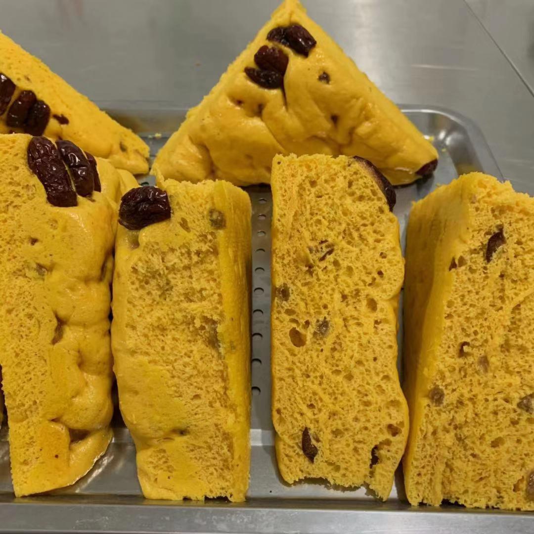 山东纯手工农家面食南瓜黄金发糕早餐轩软微甜200克一个6个一份