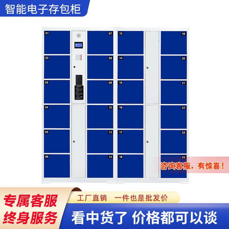 超市电子存包柜商场指纹条码微信人脸行李存放柜景区游乐场储物柜