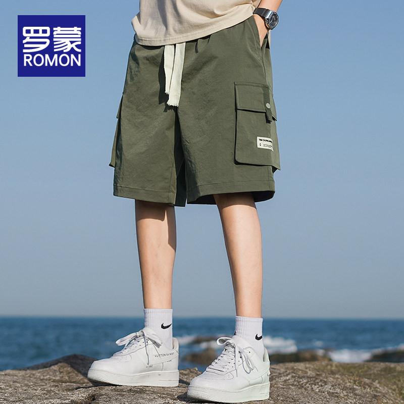罗蒙男士工装短裤夏季宽松透气男款2025新款时尚休闲五分裤中裤男,男装,短裤,淘宝优惠券,粉丝福利购,淘宝优惠卷