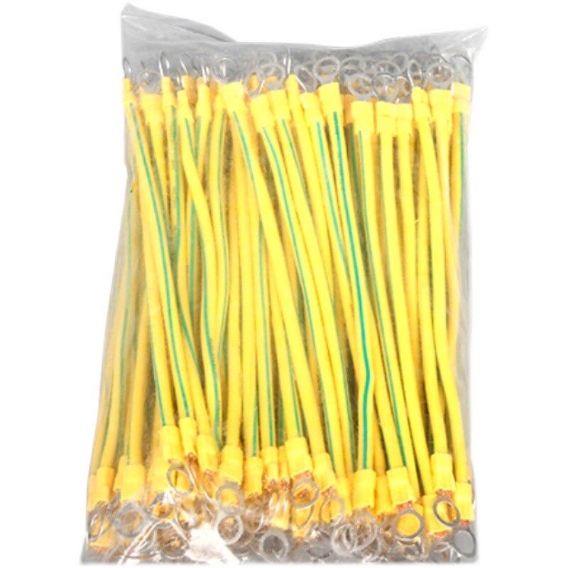 接地线黄绿双色软铜线4桥架跨接线2.5H铜编织带光伏6平方机房设备