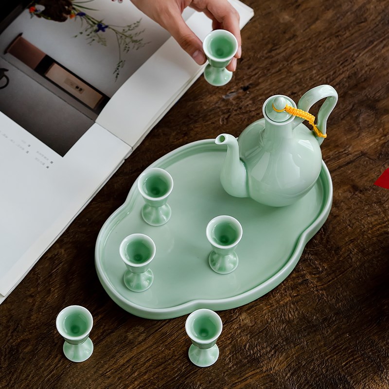 宋代仿古小白酒杯酒具套装烈酒酒B盅老中式分酒器家用酒壶酒器道