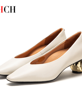 CHCH2025平衡鞋时尚个性小高跟5CM修脚通勤女鞋CM2B5051