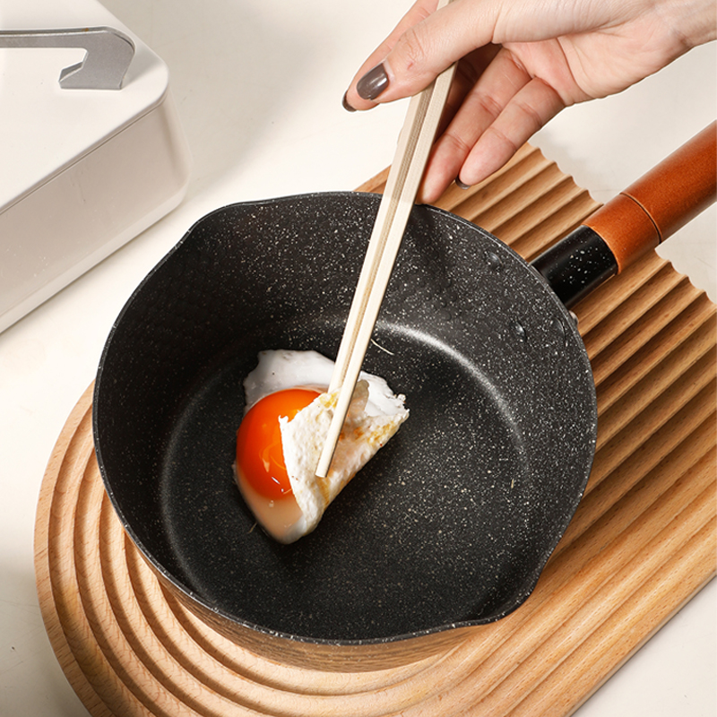 NORBERTW麦饭石平底锅雪平锅不粘锅婴儿辅食小奶锅煮面煎蛋汤锅