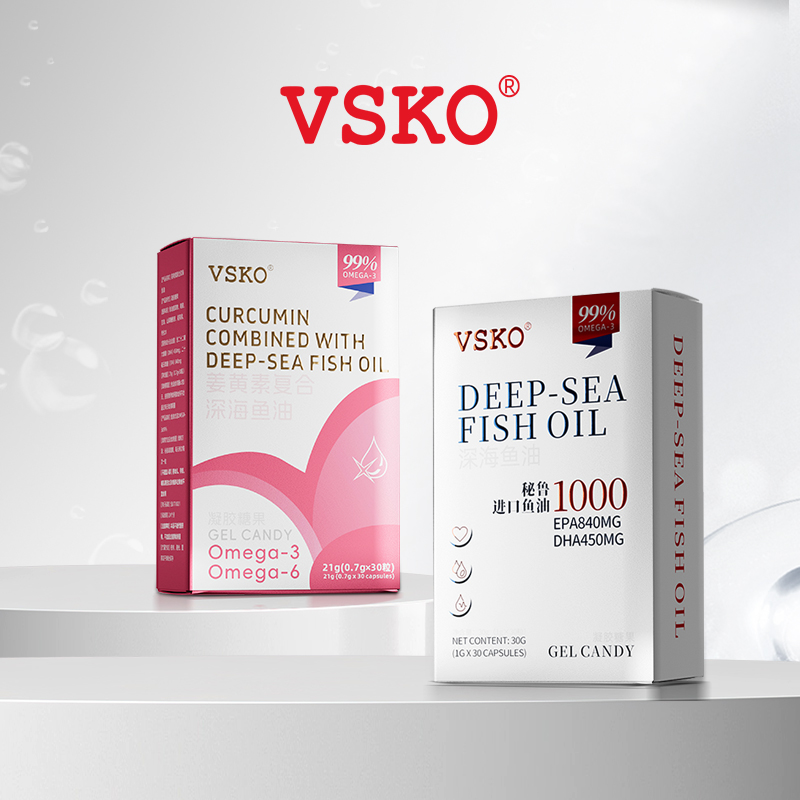 VSKO深海鱼油软胶囊鱼肝油omega3鱼油高浓度官方旗舰店正品D