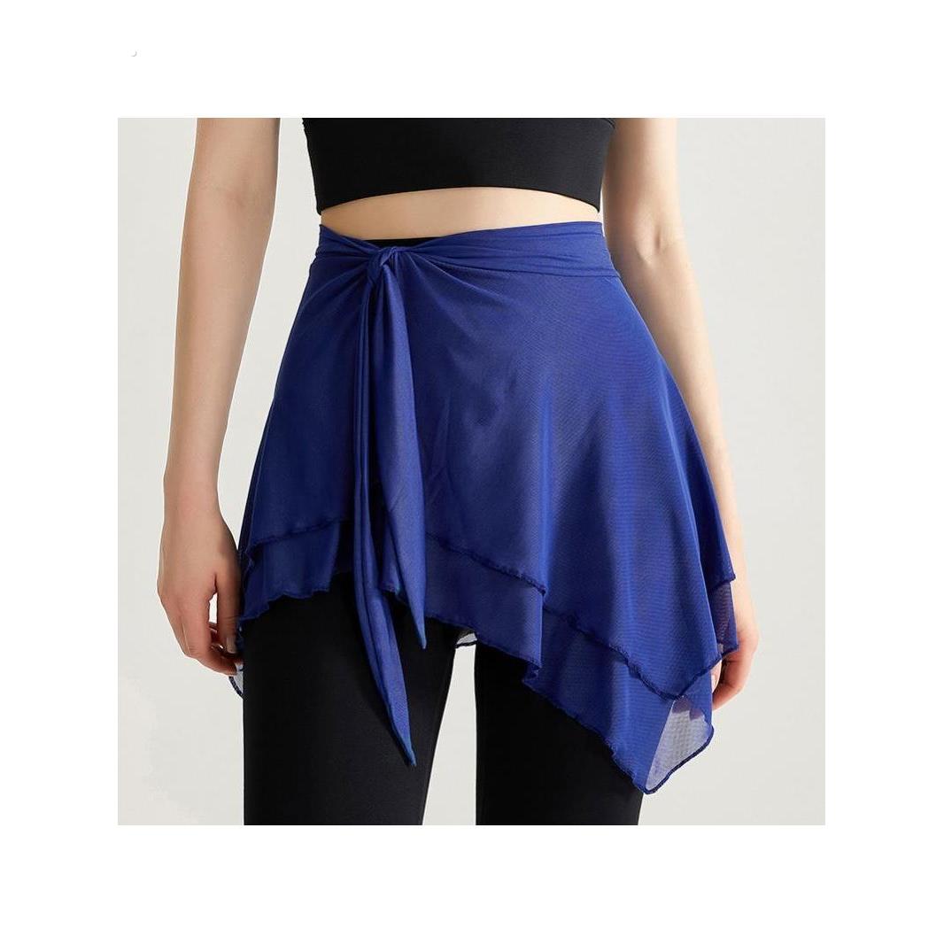 跑步罩裙网纱防走光一片裙外搭遮臀屁帘运动健身绑带半身瑜伽围裙