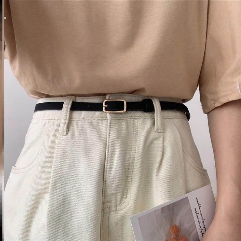 复古小皮带女黑色简约女士裤带装饰女款配裙子西装牛仔裤腰带细款