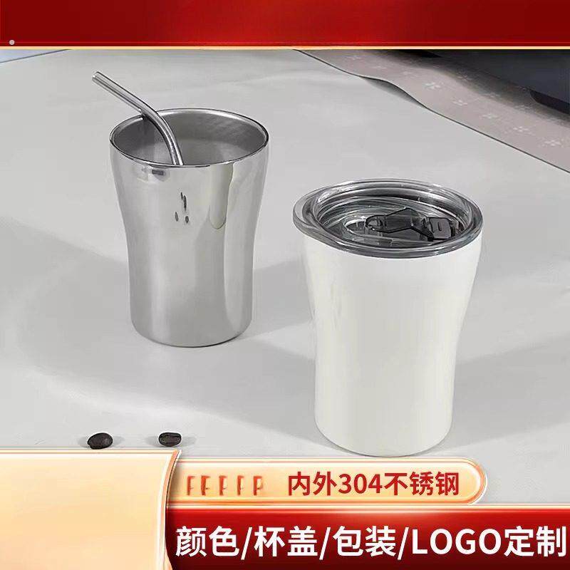 红色新年喜庆杯子不锈钢304保温杯随手杯咖啡杯保冷杯圣诞节杯子