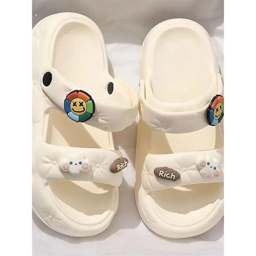 夏季爆款踩屎感拖鞋女外穿室内厚底防滑超软两穿上班沙滩时尚凉鞋