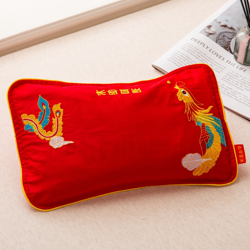 满月婴儿百岁枕定型枕头0-1岁宝宝防偏头纯棉荞麦壳枕头防偏百天