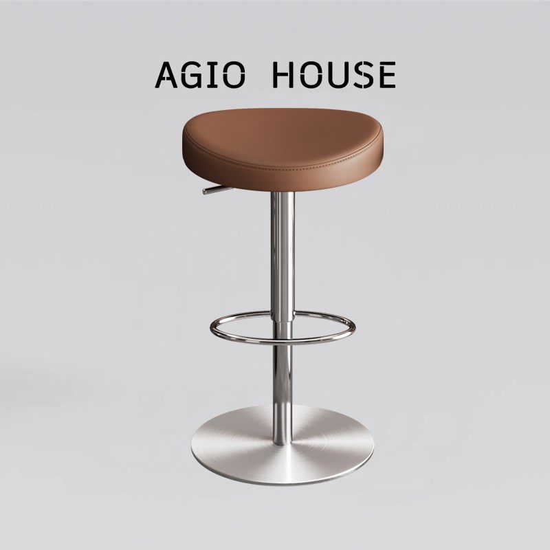 吧台椅椅子家用圆形高脚凳吧椅升降圆凳不锈钢吧台凳高脚椅子凳子