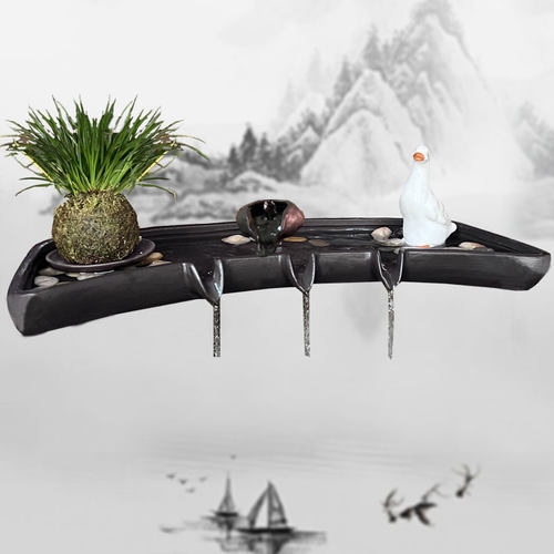 流水摆件循环水系统古法养鱼缸过滤造景搭配石槽瓦缸水池庭院配件